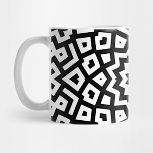 Geometric Mandala Abstract Design Black and White Pattern Mug